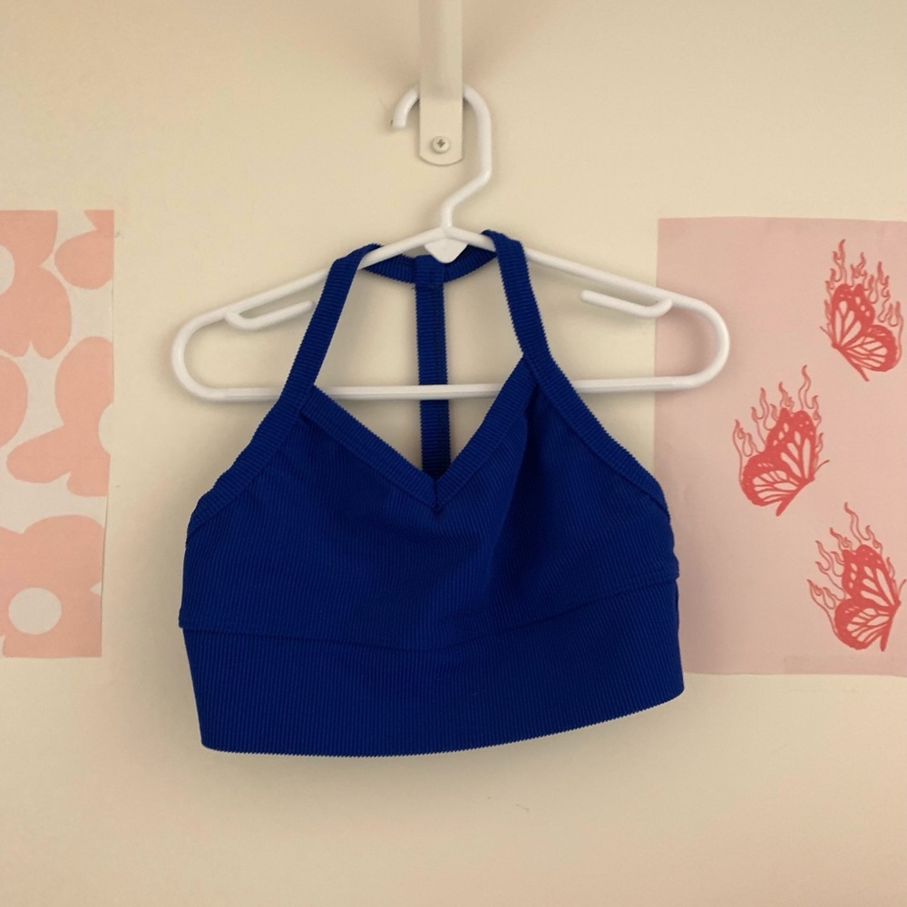 FIVE DANCEWEAR bra top blue - youth large